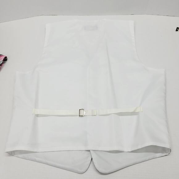 Satin Solid Silver Grey Mens Formal Vest Tie Medium Tuxedo Prom Brandon Michael - Picture 7 of 15